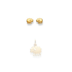 Gold-Classics Ohrstecker Gold 750 Gelbgold – Schaf Motiv - 1163.03247/0001