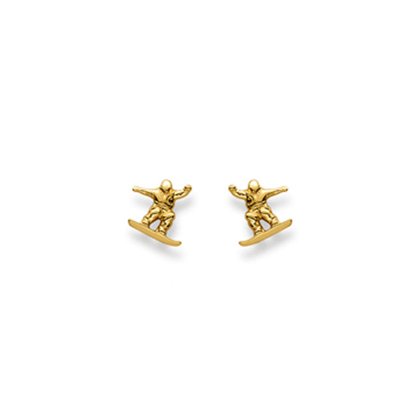 Gold-Classics Ohrstecker Gold 750 Gelbgold – Snowboard Motiv - 1163.03850/0001