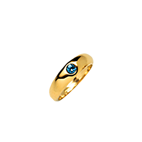 Gold-Classics Taufring 750 Gelbgold mit Saphir - 1189.02023/0202