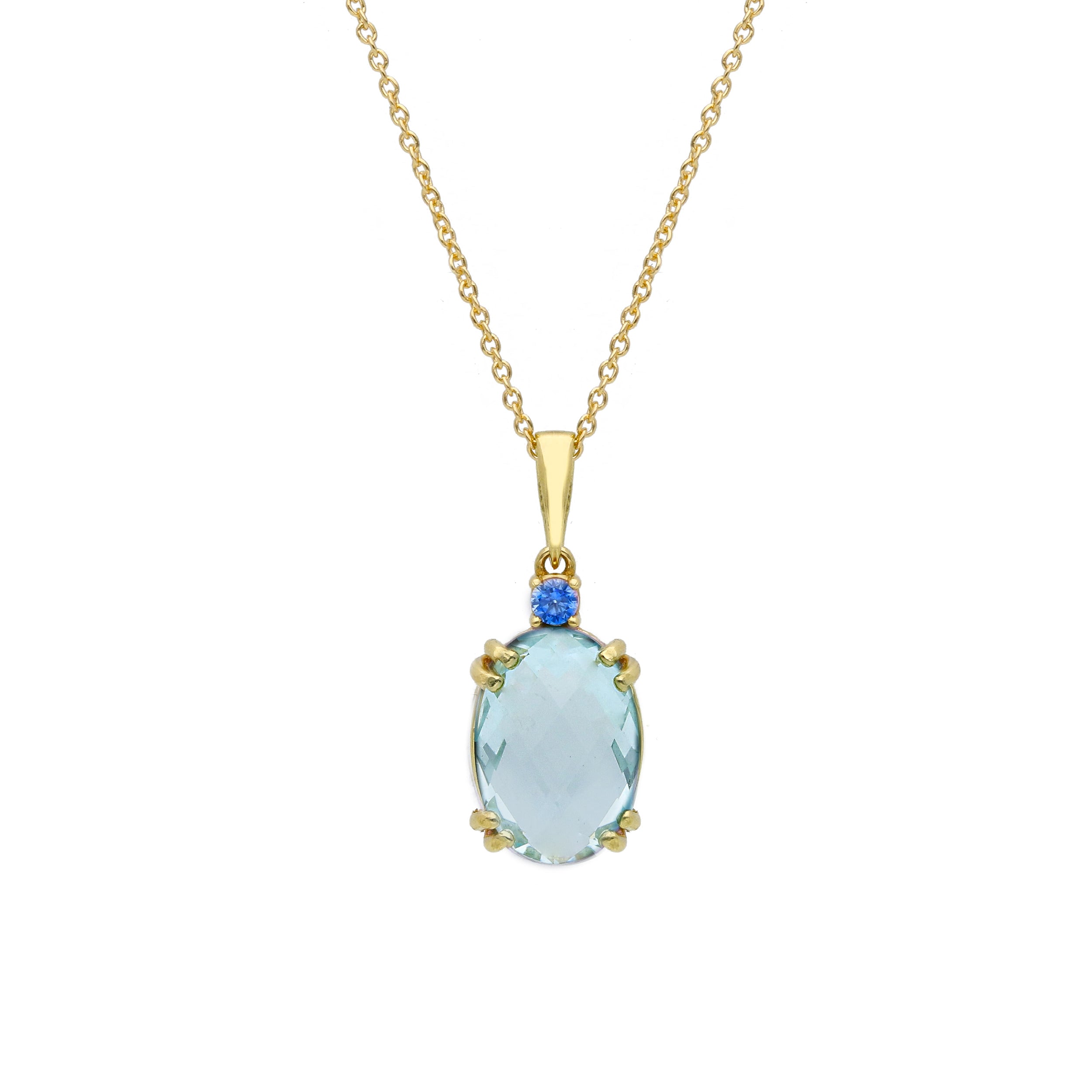 Damen Halskette in 750/18 Karat Gelbgold mit Kristallen - 281655