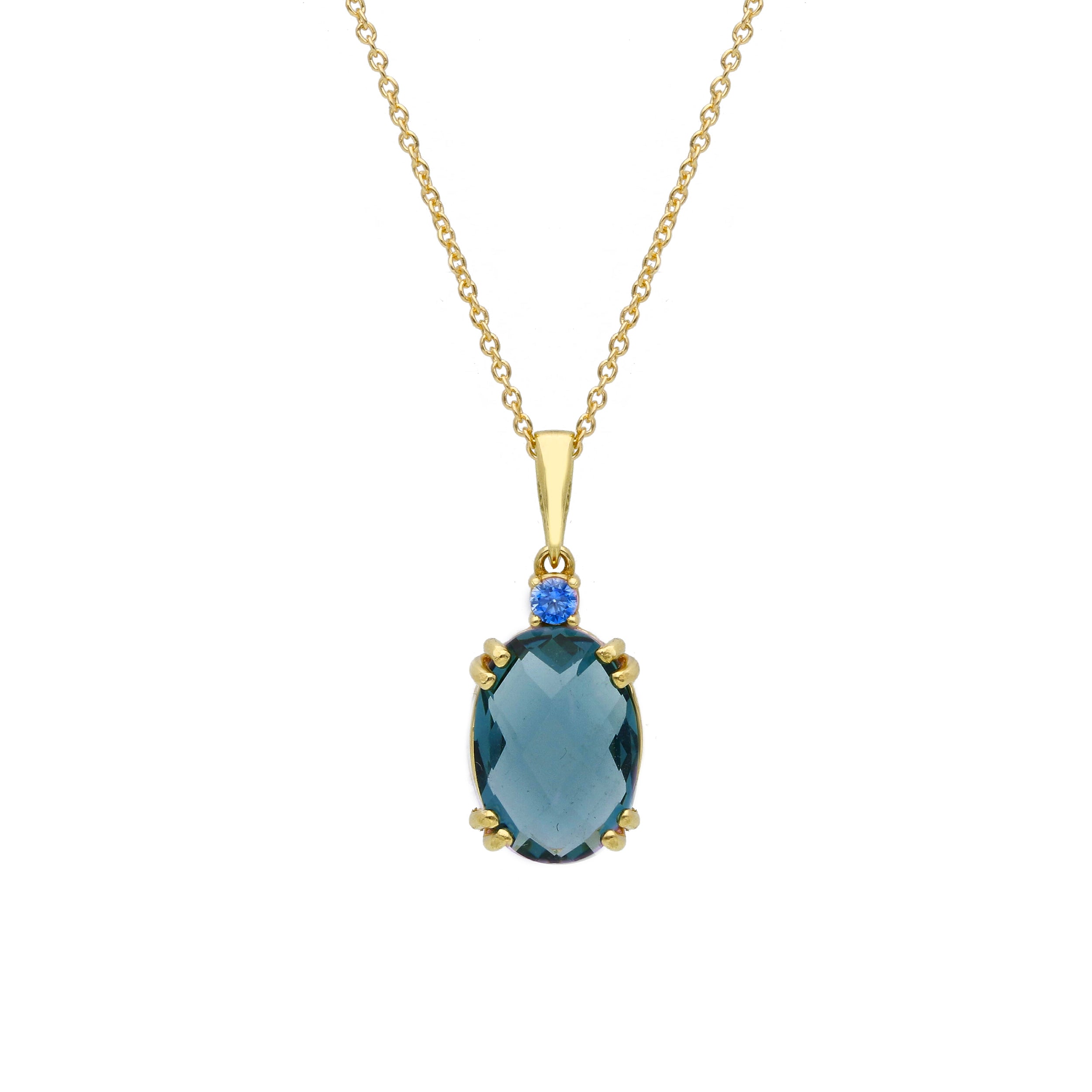 Halskette in 18 Karat - 750 Gelbgold mit Kristallen - 281656