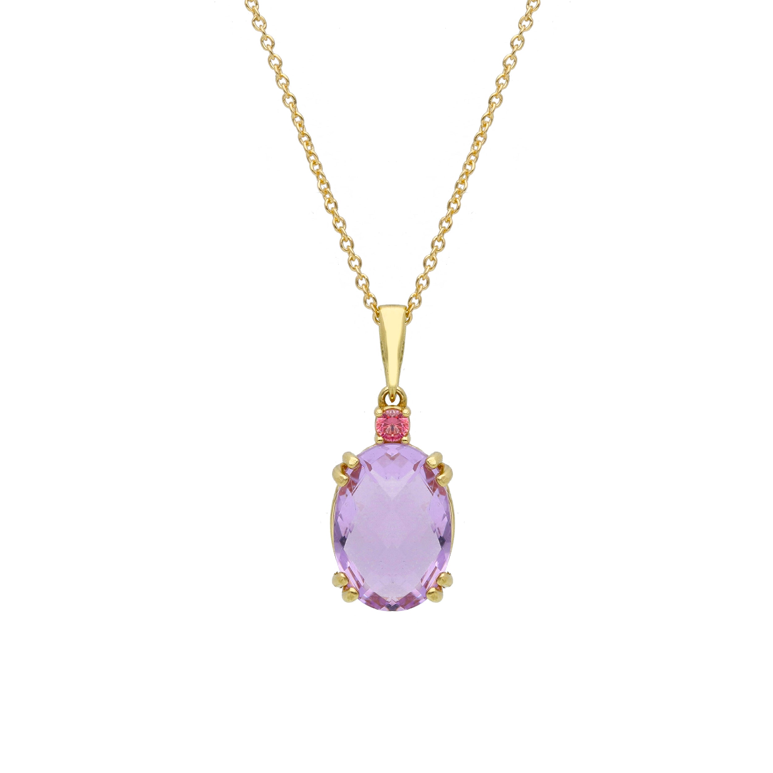 Damen Halskette in 750/18 Karat Gelbgold mit Kristallen - 281657