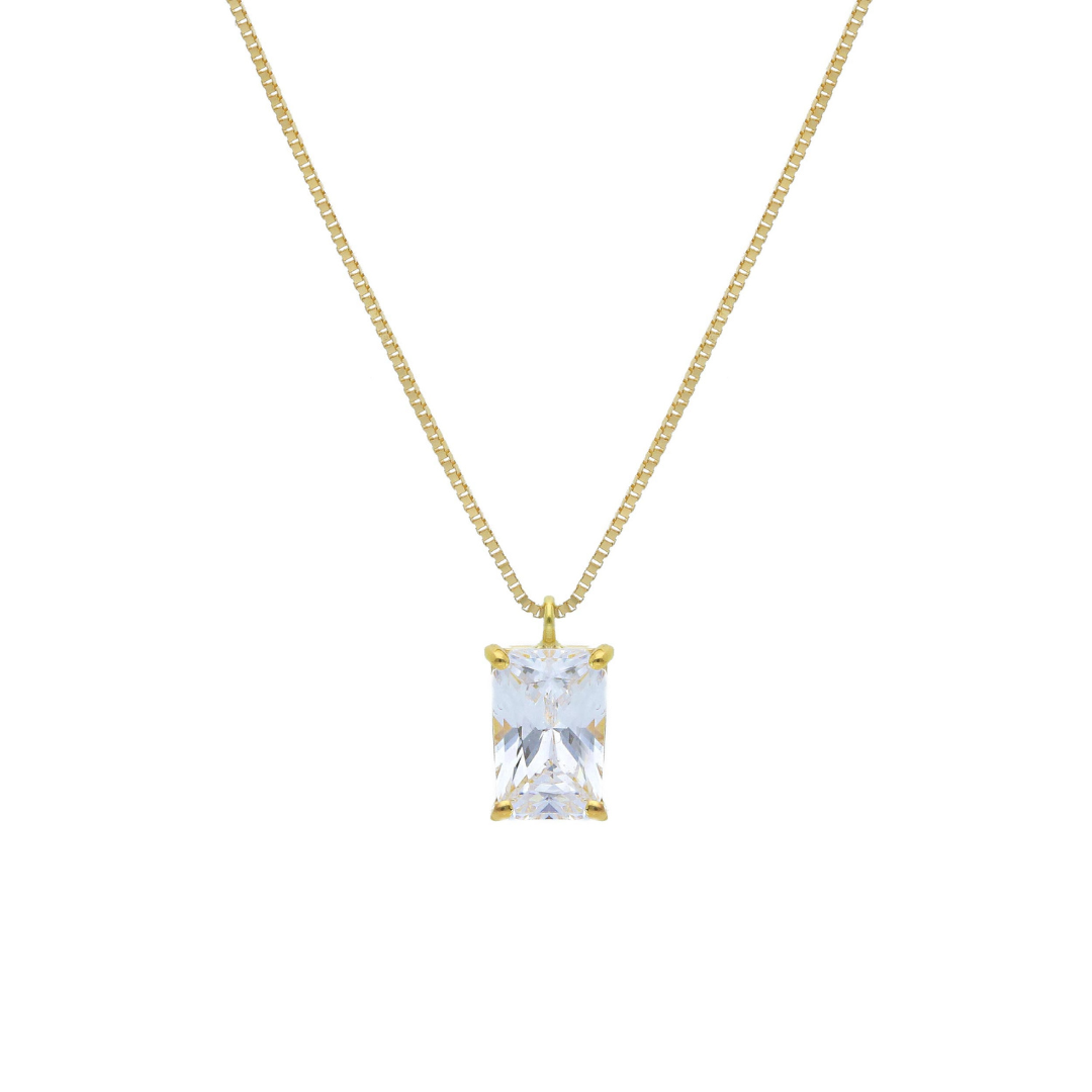 Halskette in 18 Karat Gelbgold mit gefasstem Zirkonia - 269845