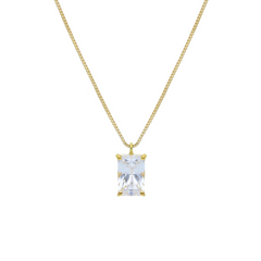Halskette in 18 Karat Gelbgold mit gefasstem Zirkonia - 269845