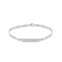 Bracelet d'identification pour homme en or 18 carats – Bracelet en or 18 carats avec plaque gravée - 176265