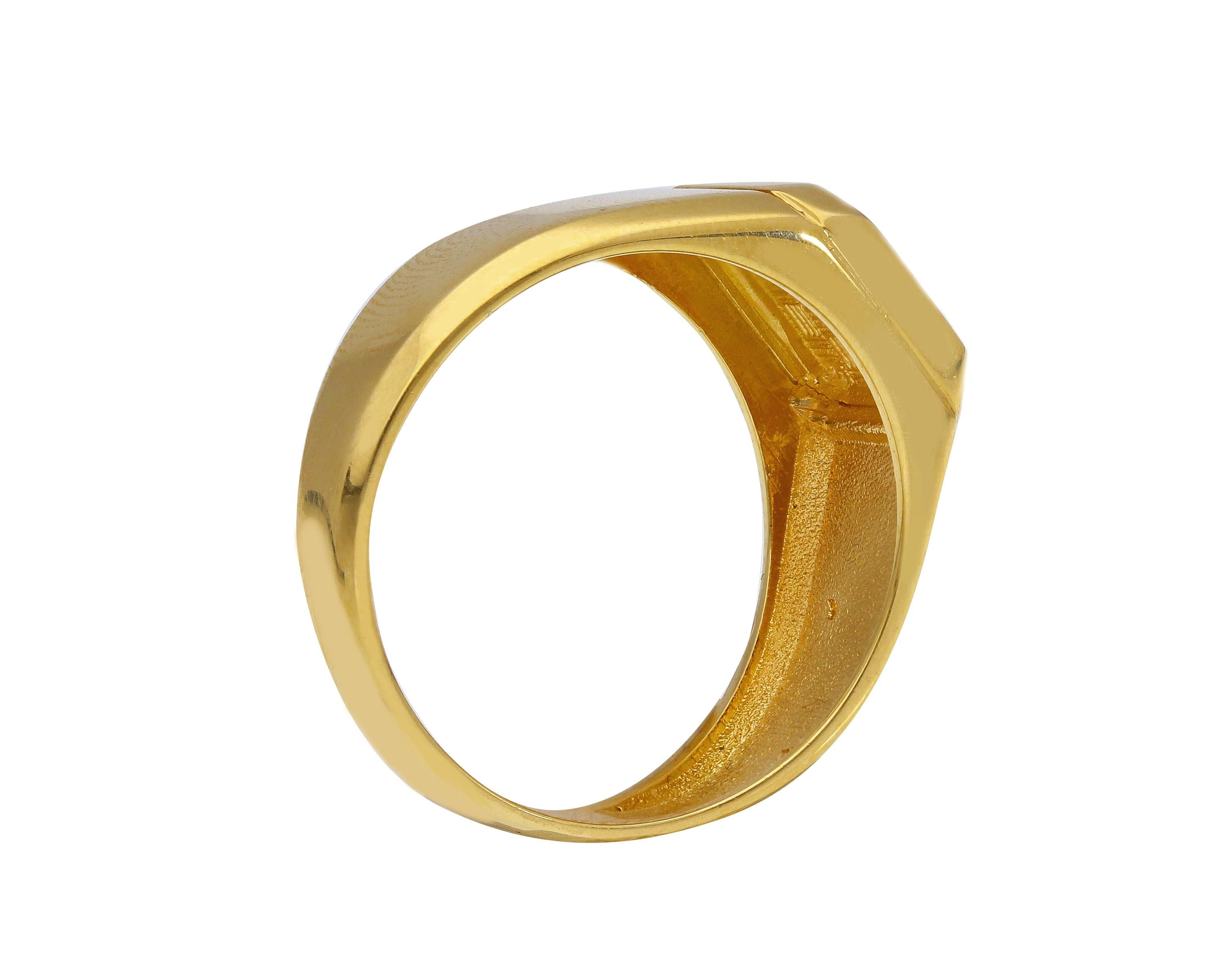 Herrenring 18 Karat Gold - 750 Goldring für Männer - 188002