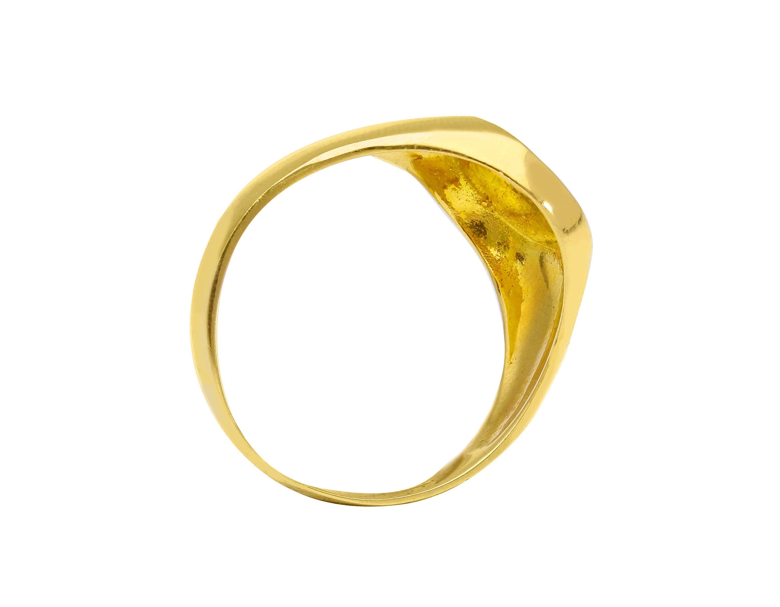 Herrenring in 750/18 Karat Gold in Gelbgold für Männer - 196443