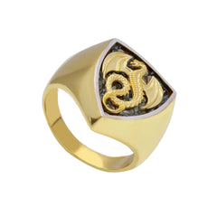 Herrenring in 18 Karat - 750 Gelbgold mit einem Drachen - 262424 