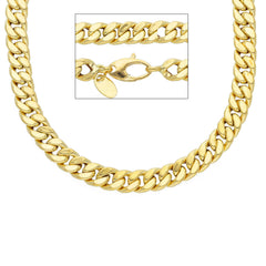 Chaîne gourmette creuse en or 18 carats - bijou unisexe classique - VGT518GG