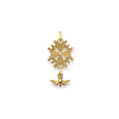 Hugenottenkreuz Anhänger in 18 Karat Gelbgold - 1158.03095/0001