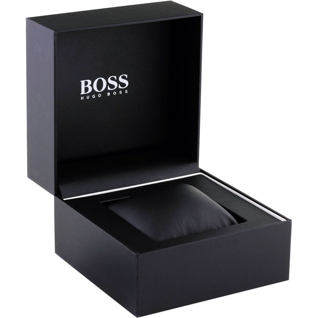 Hugo Boss Navigator Chronograph 44mm Uhr Silber Gold Edelstahl