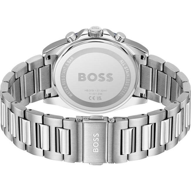 Hugo Boss Strike Chronograph Silbrig / Blau Herrenuhr - 1514240