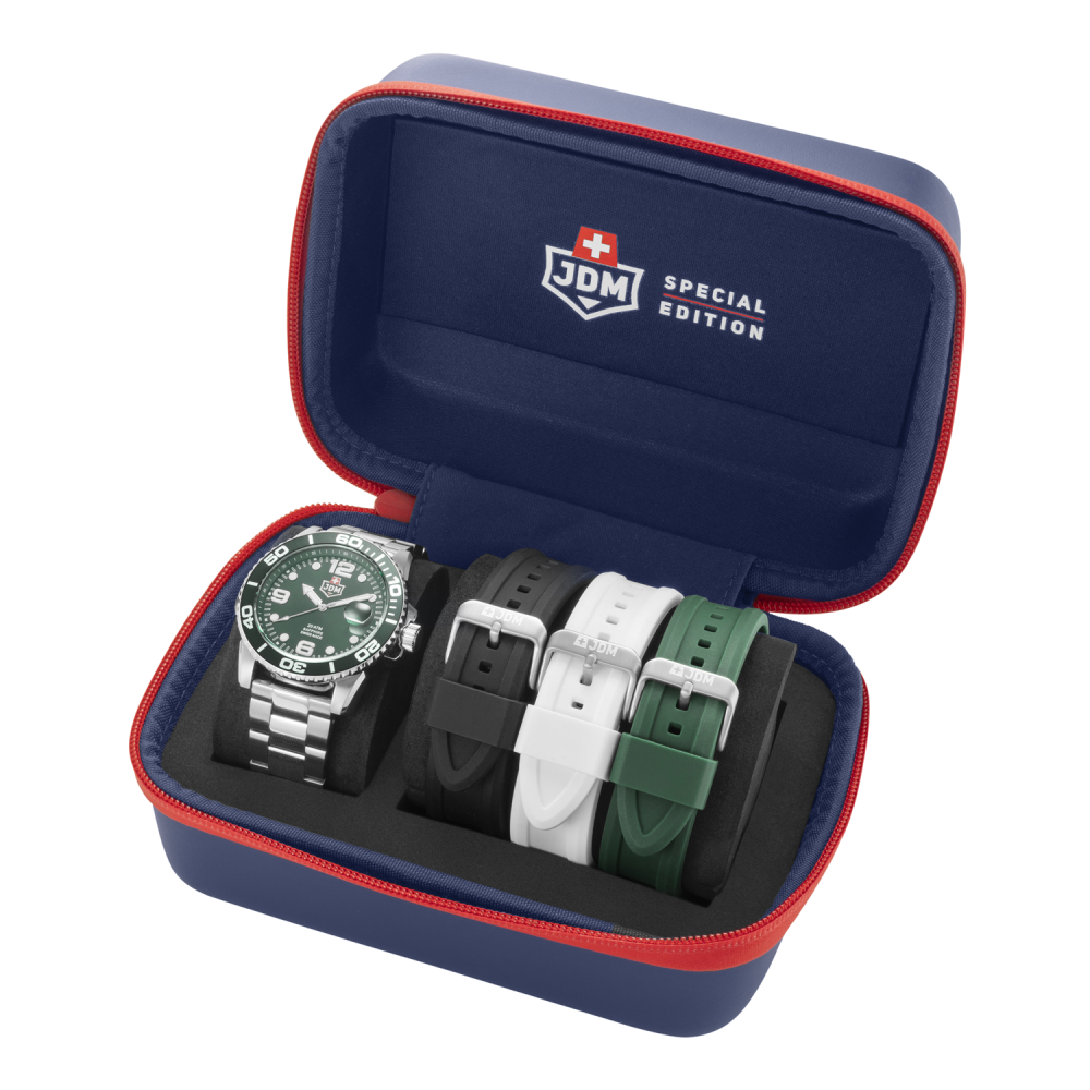 JDM Militär Mike Plus Grüne Sunray Herrenuhr - JDM-WG029-01