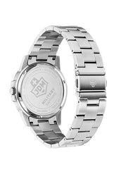 JDM Militär Oscar JDM Herrenuhr aus silbernem Stahl - JDM-WG025-02