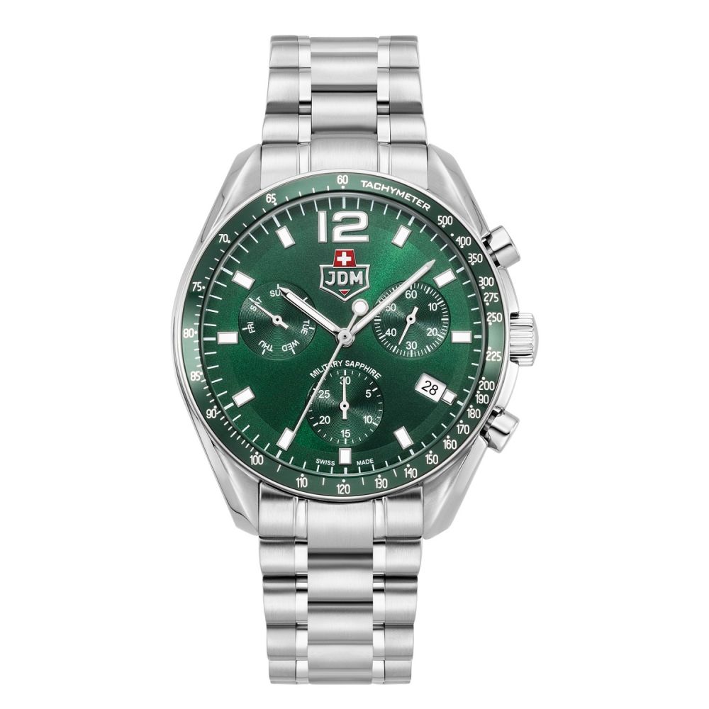 JDM Militär Schweizer Präzisions-Herrenuhr in Grün - JDM-WG021-03