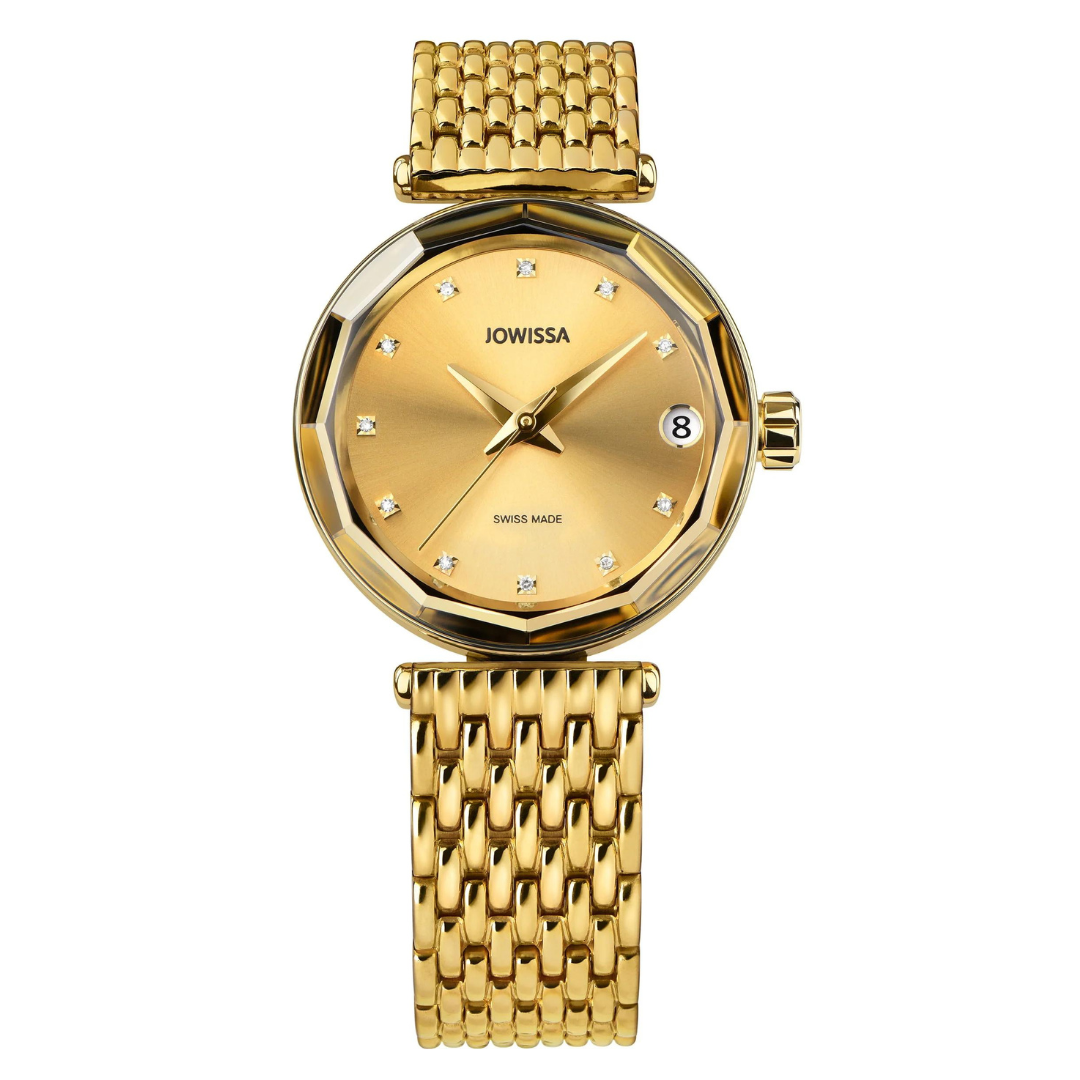 Jowissa Safira 12 Schweizer Automatikuhr Gold - J1.282.M