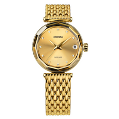 Jowissa Safira 12 Schweizer Automatikuhr Gold - J1.282.M