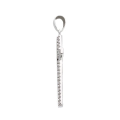 pendentif croix en argent avec zircone