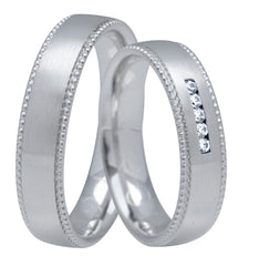 Linden Trauringe / Eheringe Bremgarten mit Diamanten 0.0135 ct. - 1607/1608