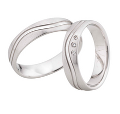 Linden Trauringe / Eheringe Brüttisellen mit Diamant 0.0600 ct. - 582/271