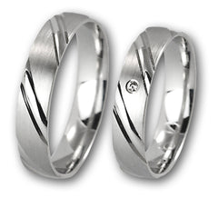 Linden Trauringe / Eheringe Hünenberg mit Diamant 0.0135 ct. - 092/093