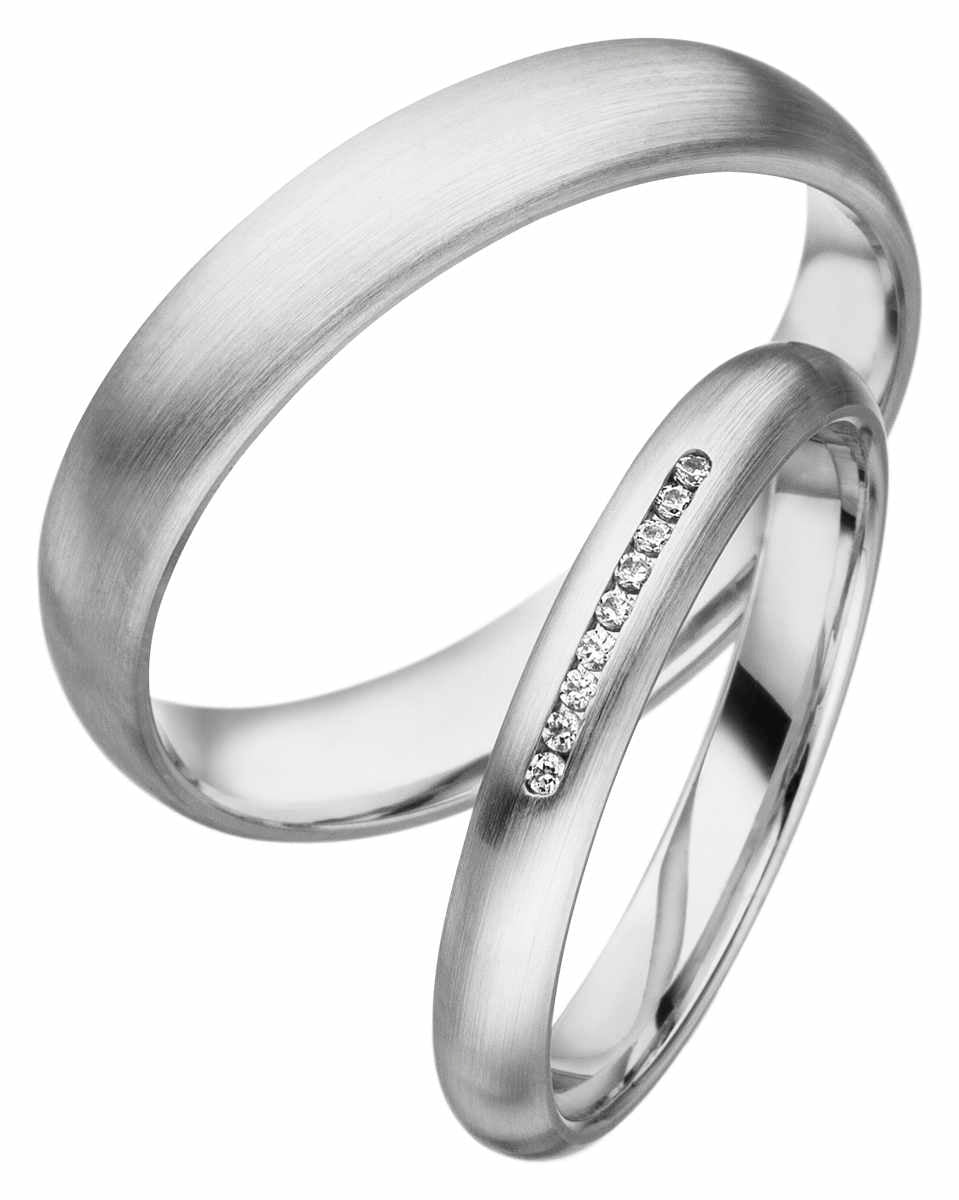 Linden Trauringe / Eheringe Kriens mit Diamant 0.005 ct. - 1546/1547