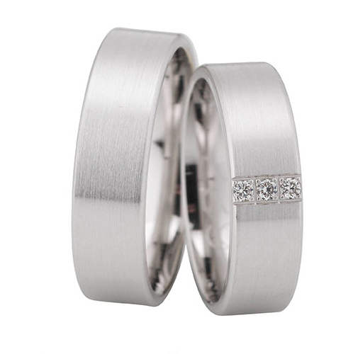 Linden Trauringe / Eheringe Oberentfelden mit Diamant 0.02 ct. W/si - 238/239