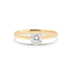 Linden Verlobungsring aus 18 Karat Gelbgold (750) mit Brillant – Klassischer Solitär