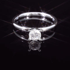 Bague de fiançailles Linden en or blanc 18 carats 750 millièmes et diamants - YZ0004283