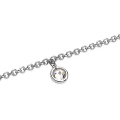 Fusskette in Silber mit Zirkonia - SF-528
