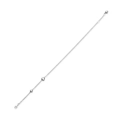 Fusskette in Silber 925 rhodiniert mit Herzen - SF-586