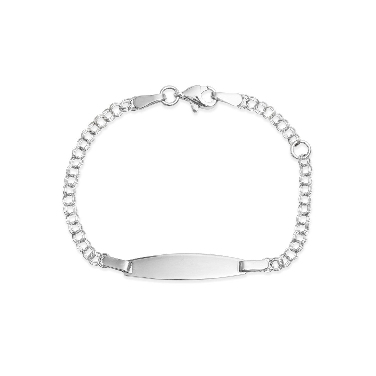 KinderArmband Silber 925 rhodiniert 14cm mit Gravur