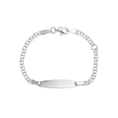 KinderArmband Silber 925 rhodiniert 14cm mit Gravur