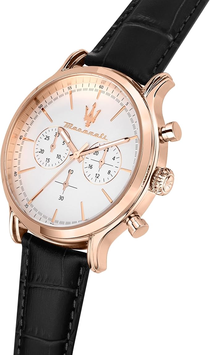 Maserati Epoca Chronograph Leder Rosé / Schwarz Herrenuhr - R8871618016