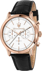 Maserati Epoca Chronograph Leder Rosé / Schwarz Herrenuhr - R8871618016