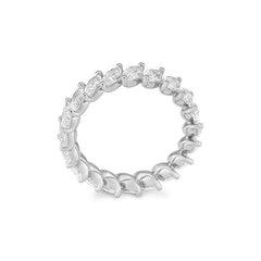 Bague Mémoire Navette avec diamants de laboratoire – Bague élégante avec diamants de laboratoire - 41062950