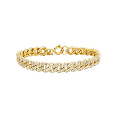 Michael Kors Kors Brilliance Damen Armband Goldfarben mit weissen Zirkonia