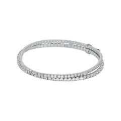 Michael Kors Kors Brilliance Damen Tennisarmband Silberfarben mit weissen Zirkonia