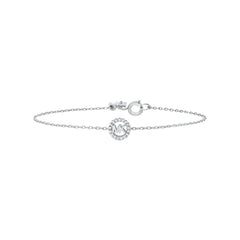 Michael Kors Kors MK Damen Armband Silberfarben mit Zirkonia