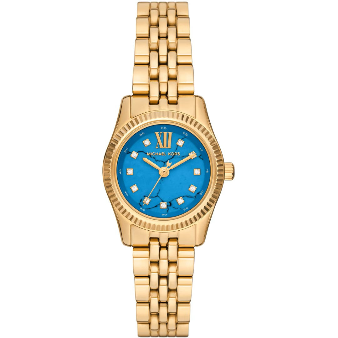 Michael Kors Goldig / Blau Lexington Damenuhr - MK4813