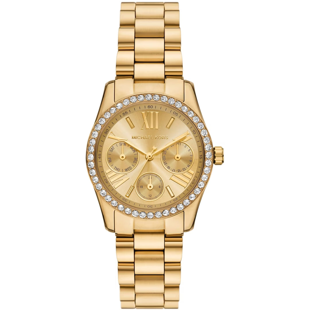 Michael Kors Lexington Lux Day Date Damenuhr Gold 33 mm – MK4982