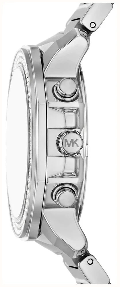 Michael Kors Prescott Damen-Chronograph mit Kristallen Silber  – MK7683