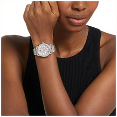 Michael Kors Prescott Damen-Chronograph mit Kristallen Silber  – MK7683