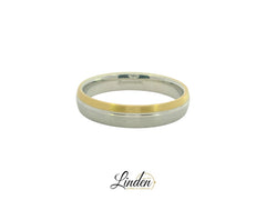 Moderner Bicolor-Trauring Silbergold Partnerringe - SG 634/5