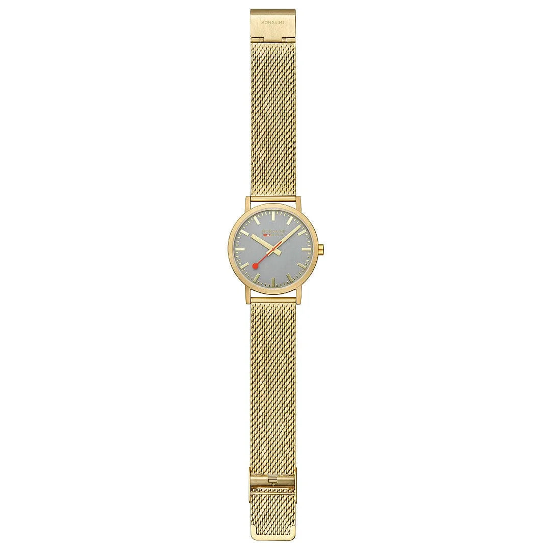 Mondaine Classic Herrenuhr aus Goldene Edelstahl, 40 MM - A660.30360.80SBM