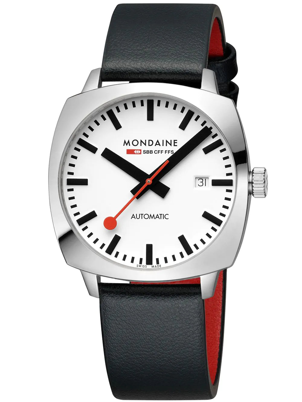 Mondaine Cushion Automatik 39mm 10ATM Herrenuhr - MSL.3961B.LBV 
