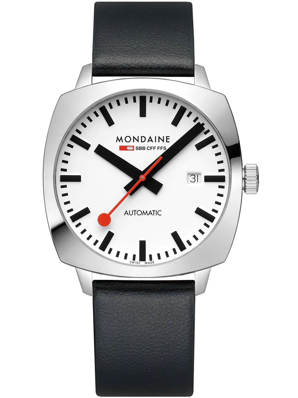 Mondaine Cushion Automatik 39mm 10ATM Herrenuhr - MSL.3961B.LBV 