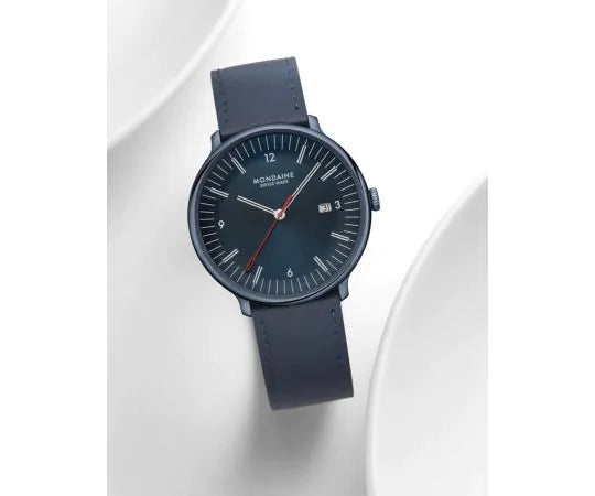 Mondaine Doppio Blau Ø 41 Herrenuhr - MLE.41240.LDV
