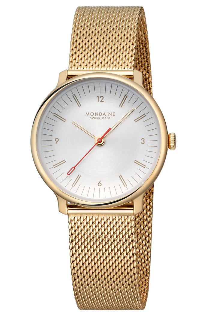 Mondaine Doppio Gold Ø 33 Damenuhr - MLE.33111.SM