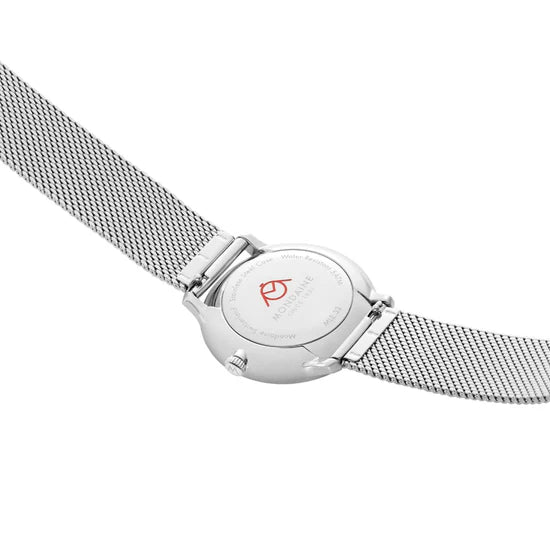 Mondaine Doppio Silbrig Ø 33 Damenuhr - MLE.33110.SM
